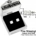 5mm E059 Q Silver Forever Silver Cubic Zirconia Square Earrings In Asst Sizes 106422-E059Q Silver